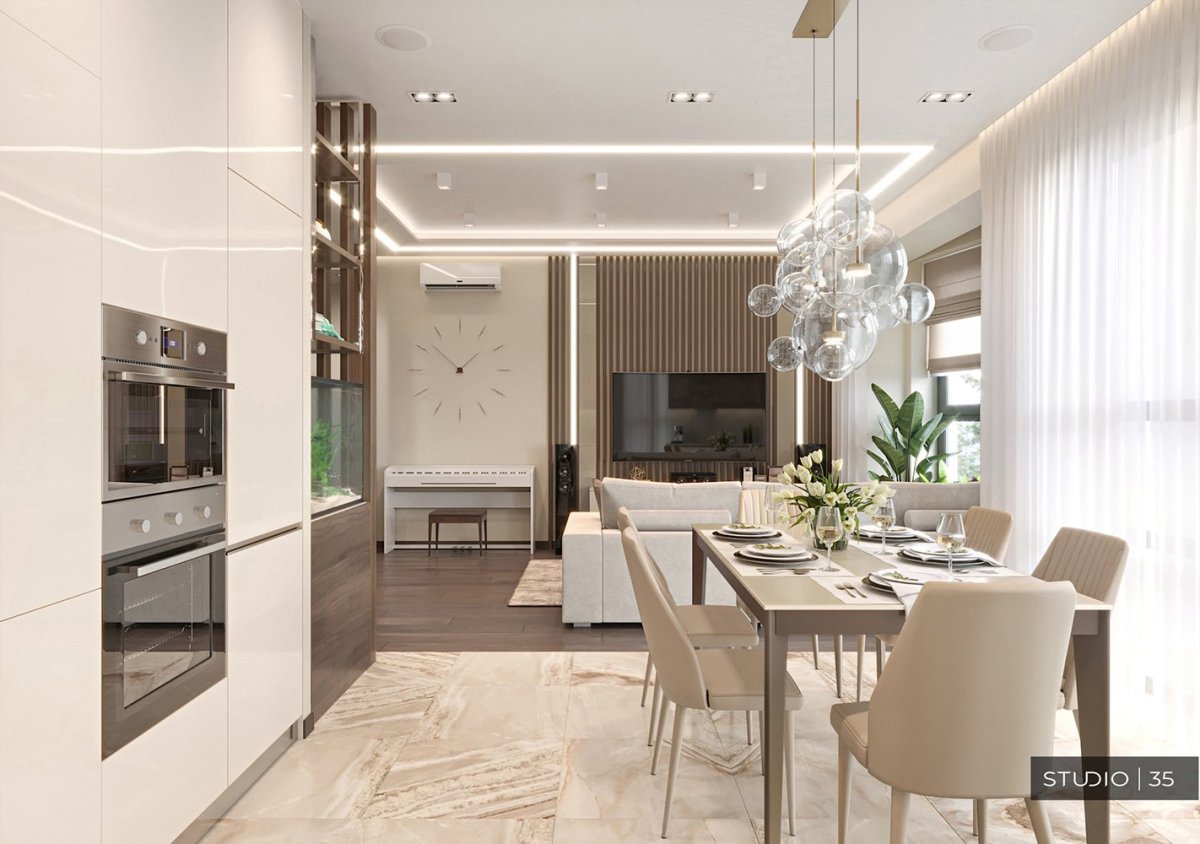 Кухня в светлых тонах