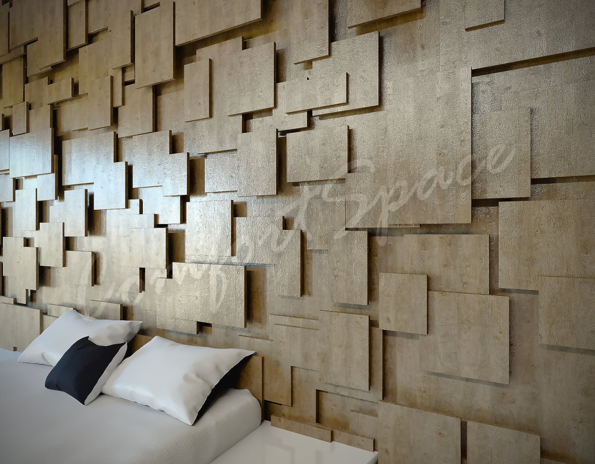 Шпонированные панели Topperfo Micro Ulme Stone Edition Acoustic Wood Panel