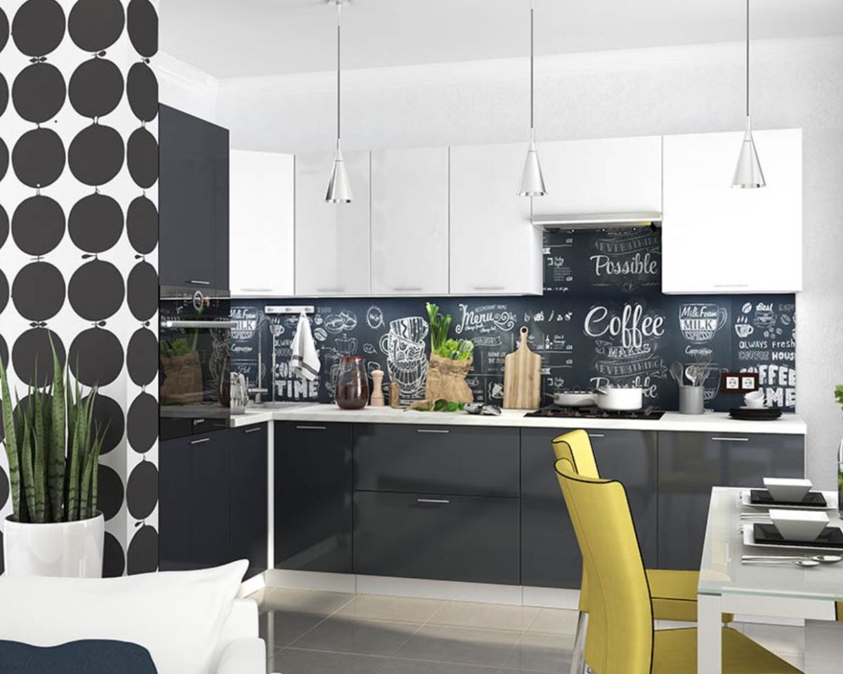 Обои для кухни в стиле Хай тек