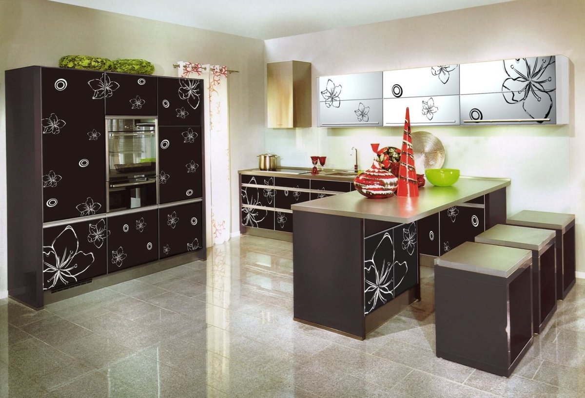 Необычные кухонные фасады