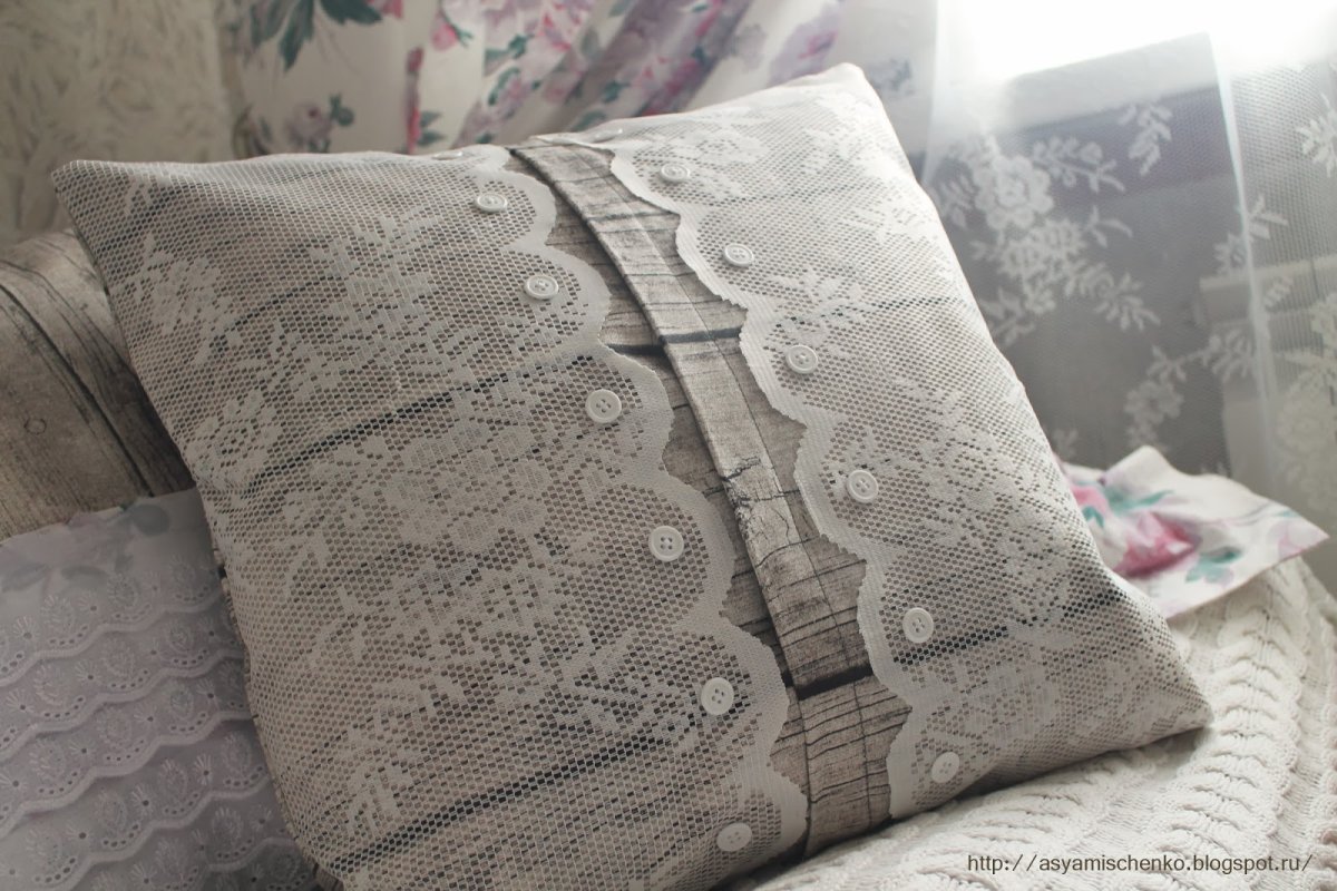 Салфетки из Мешковины и кружева