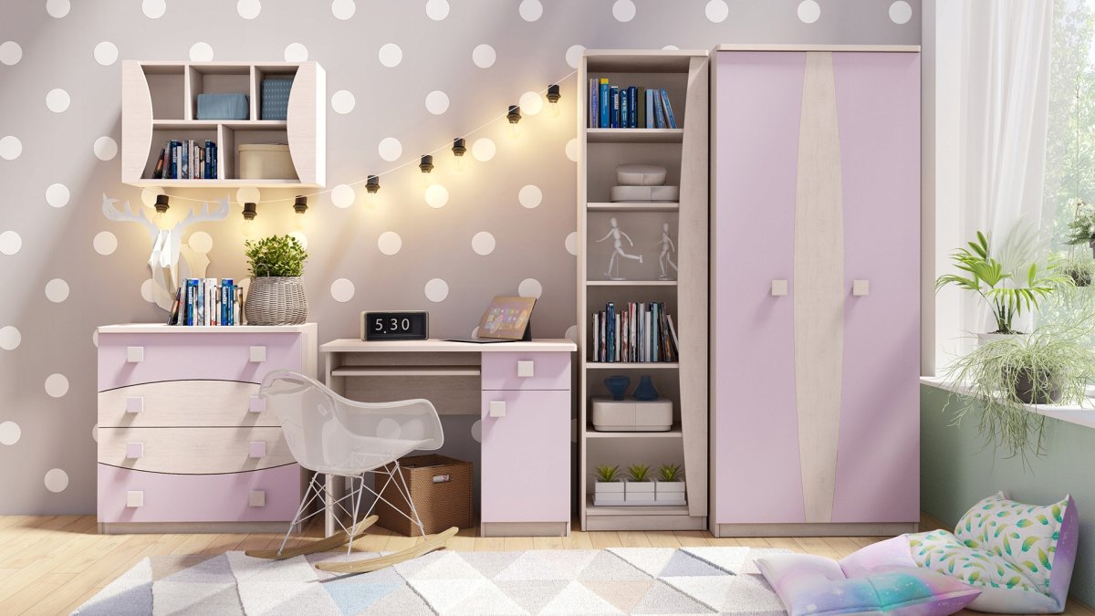 Шкаф в детскую для девочки