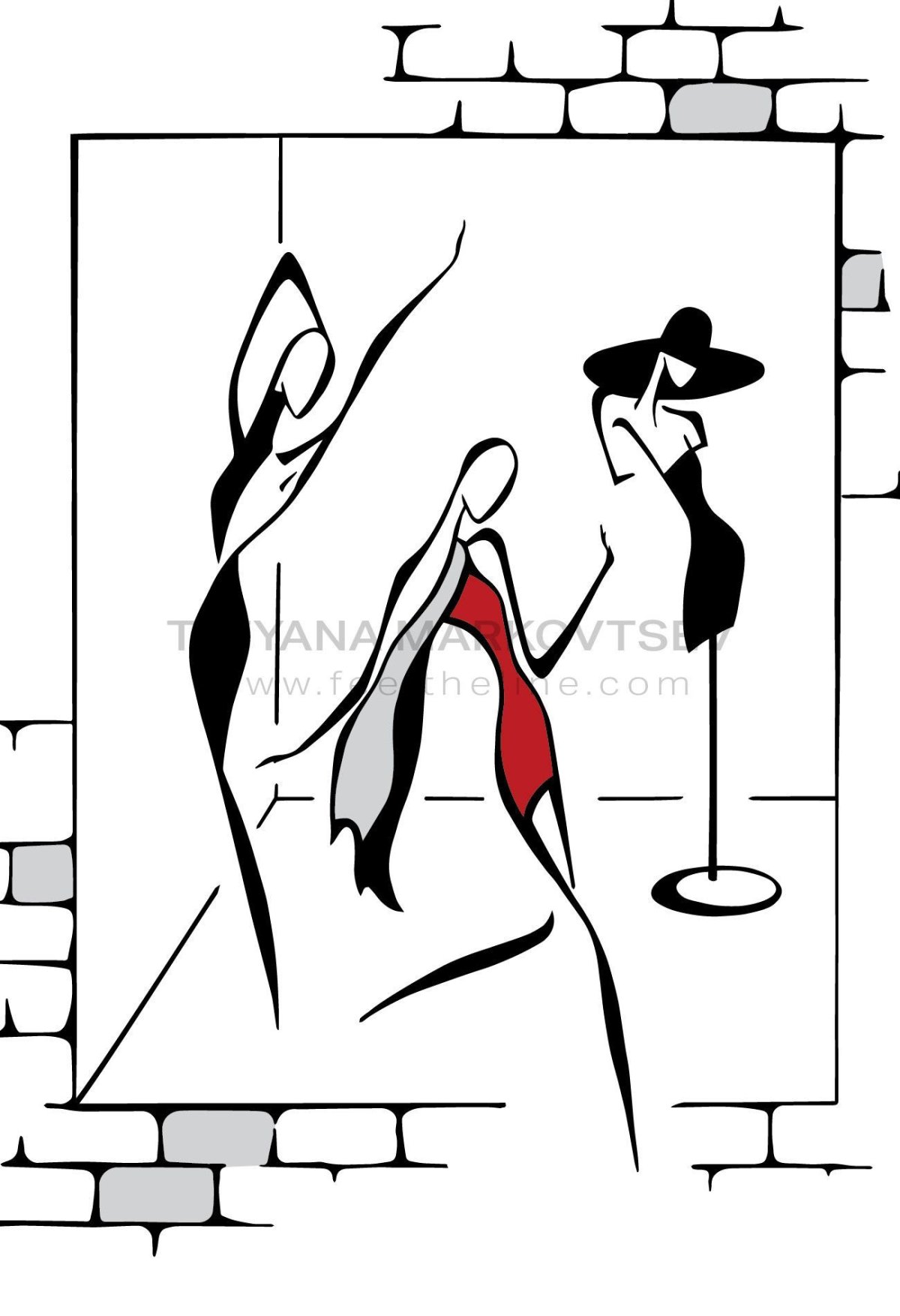 Женский портрет одной линией