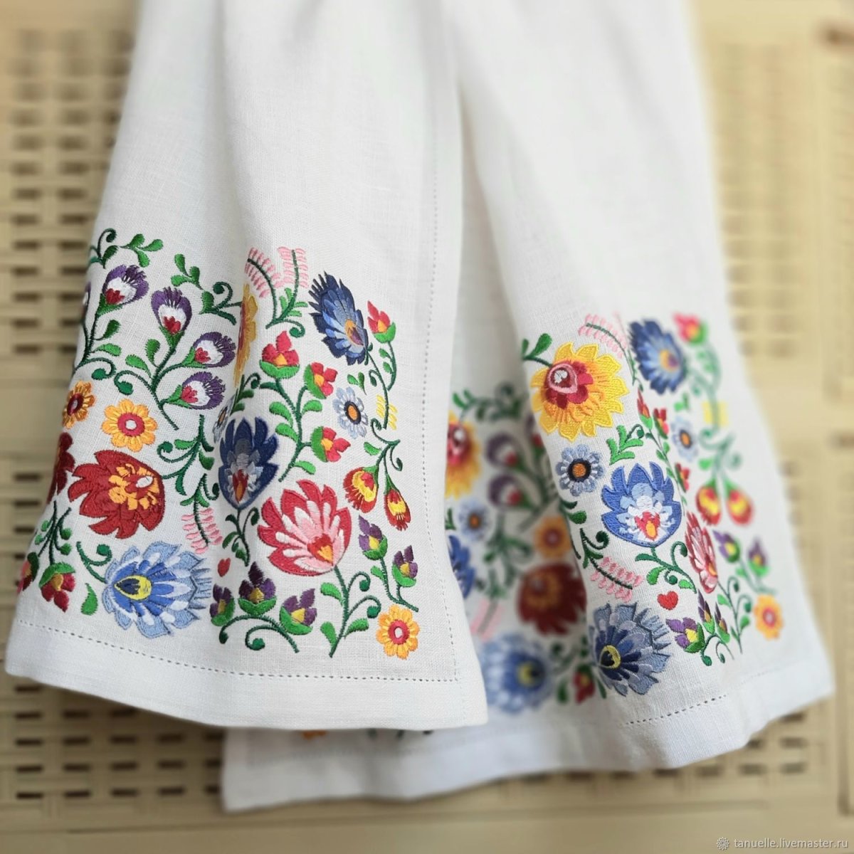 Кухонные полотенца с кружевом