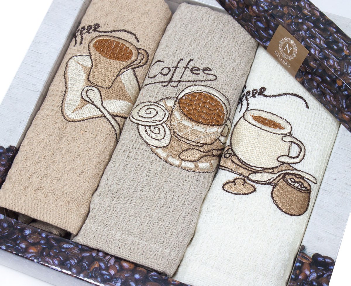 Турецкие кухонные полотенца вафельные