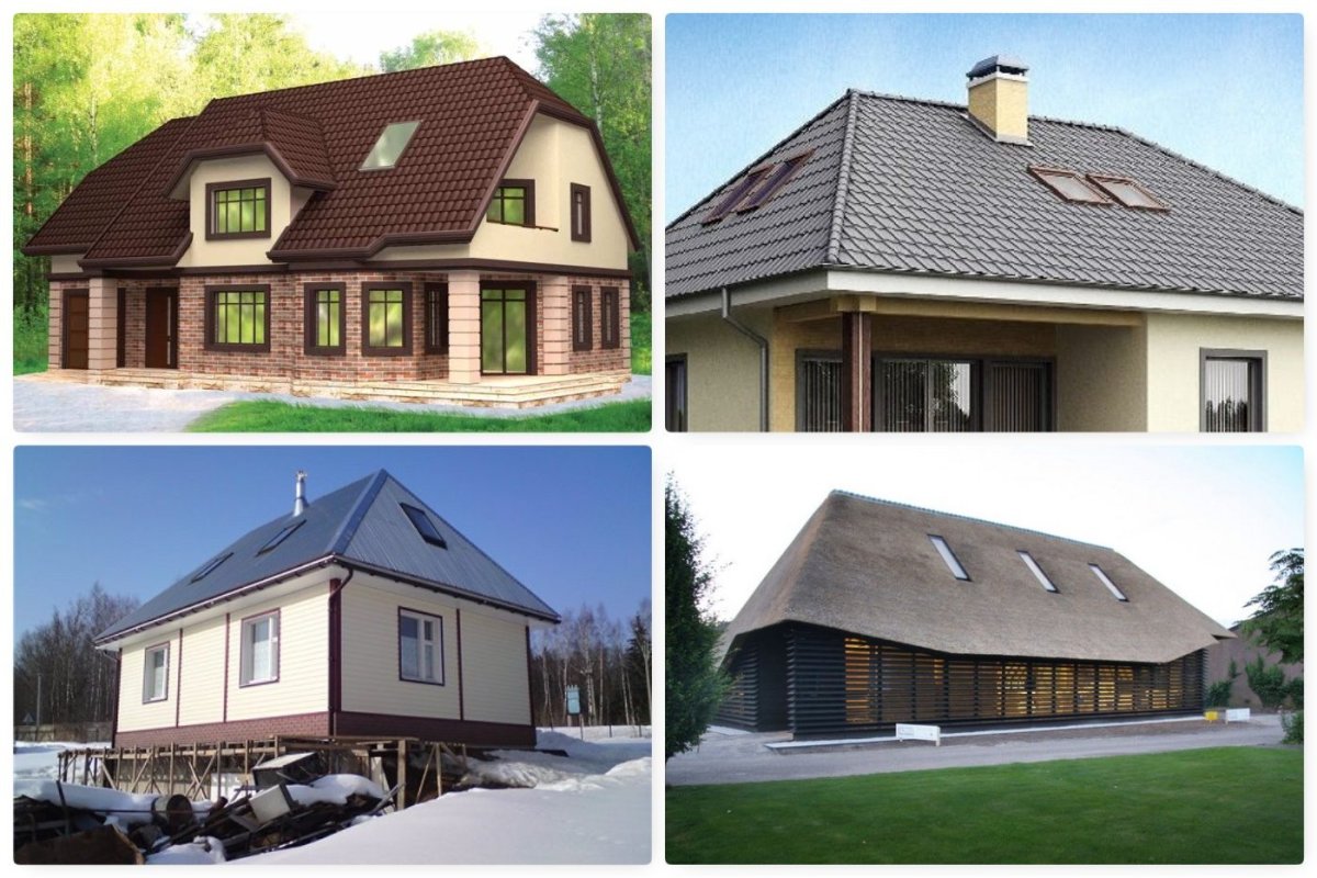 Интерьер дома с шатровой крышей