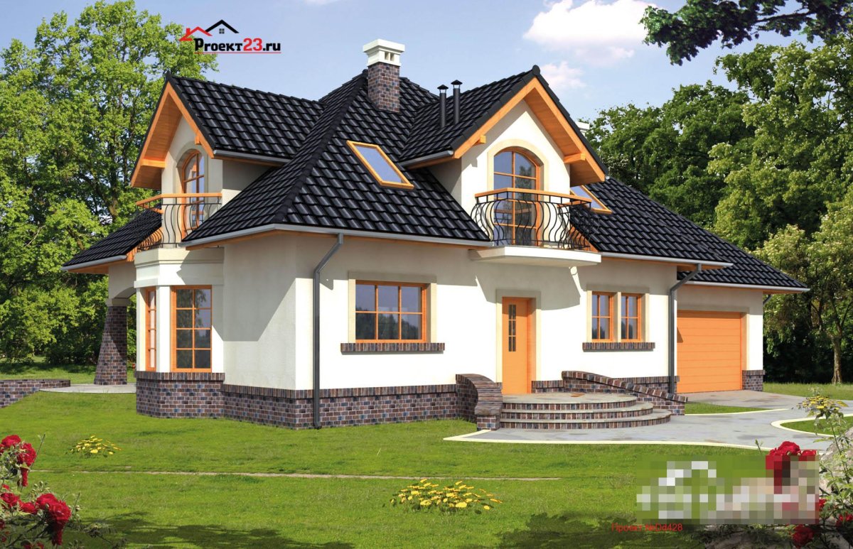 Дом с мансардой одноэтажный z500