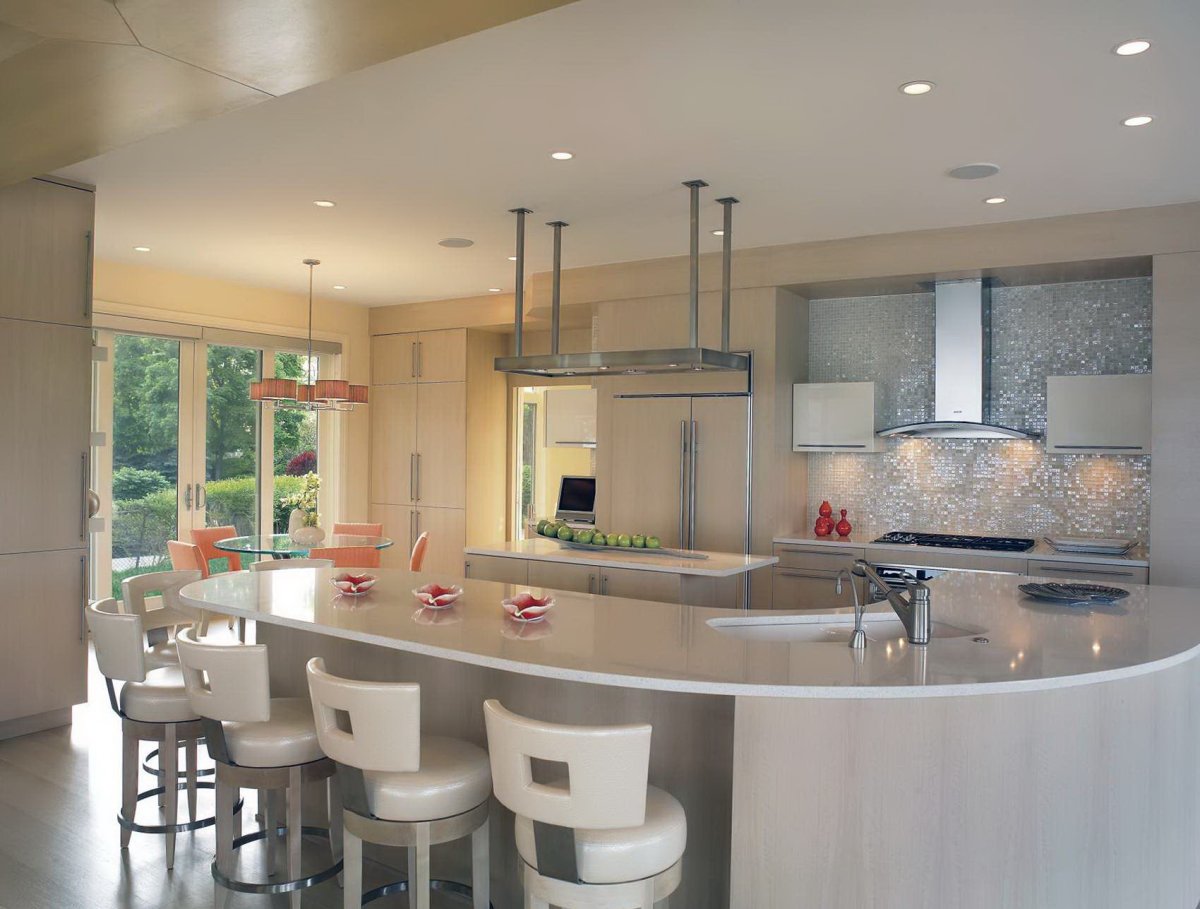 Дорогие кухни с барной стойкой