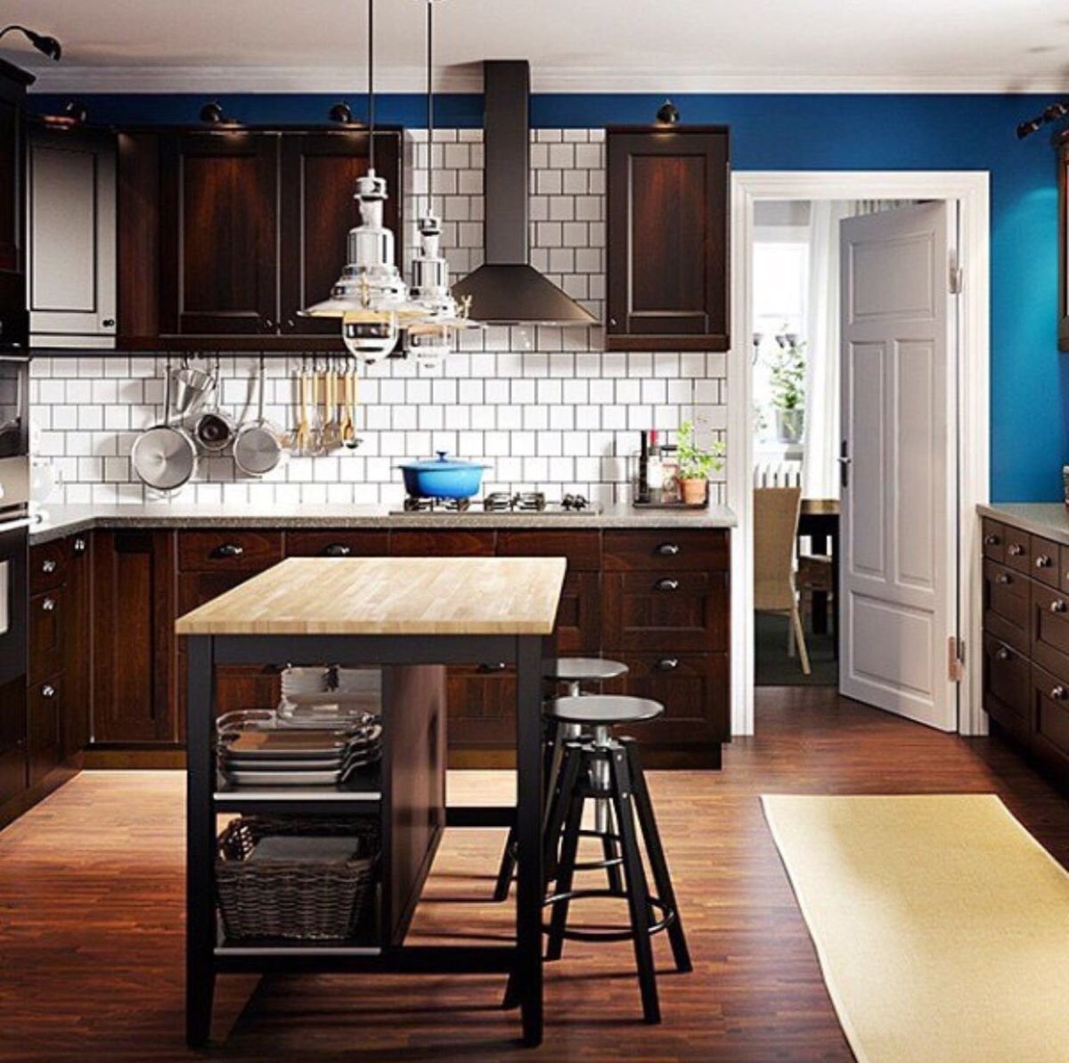 Черная кухня икеа Кунгсбакка