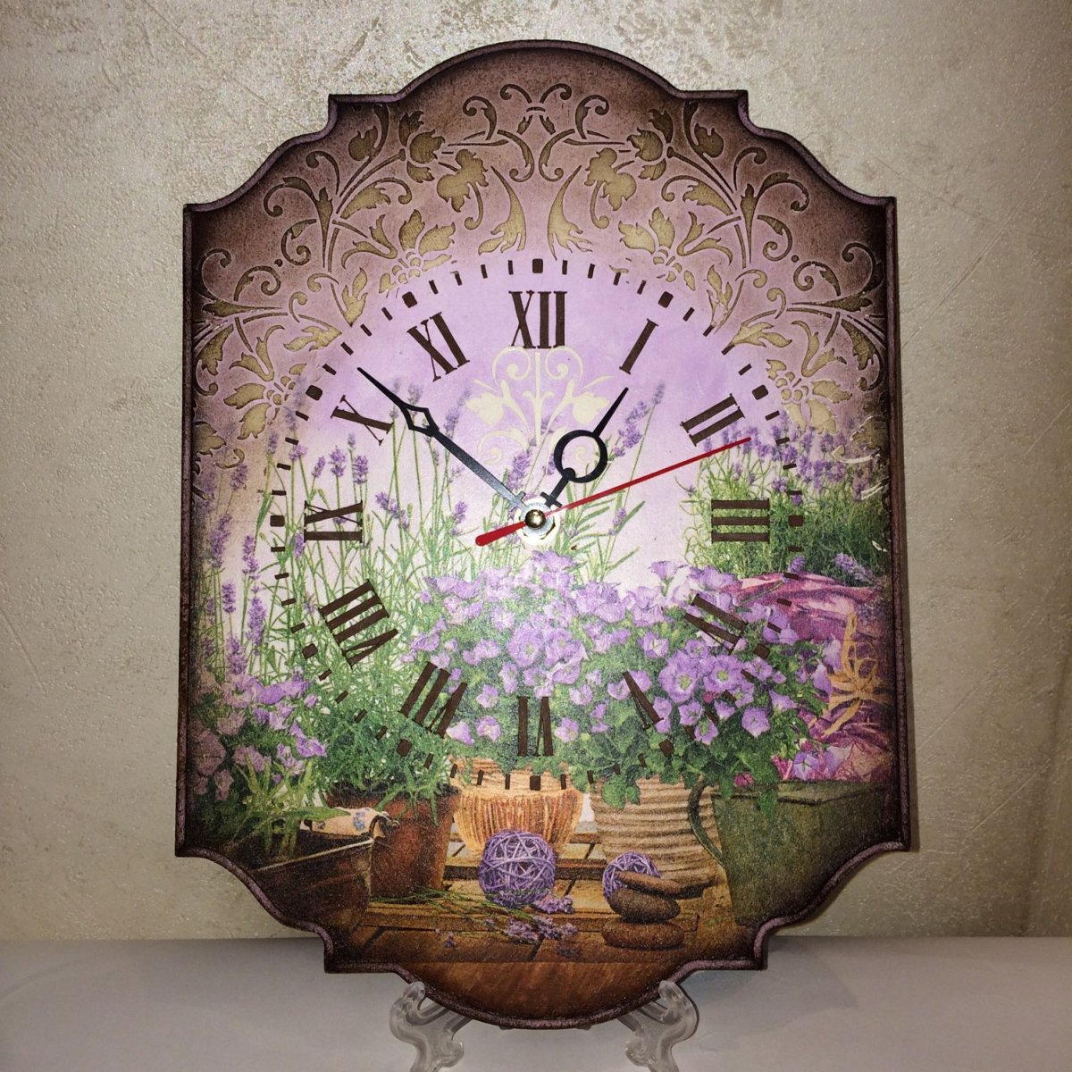 Часы декупаж
