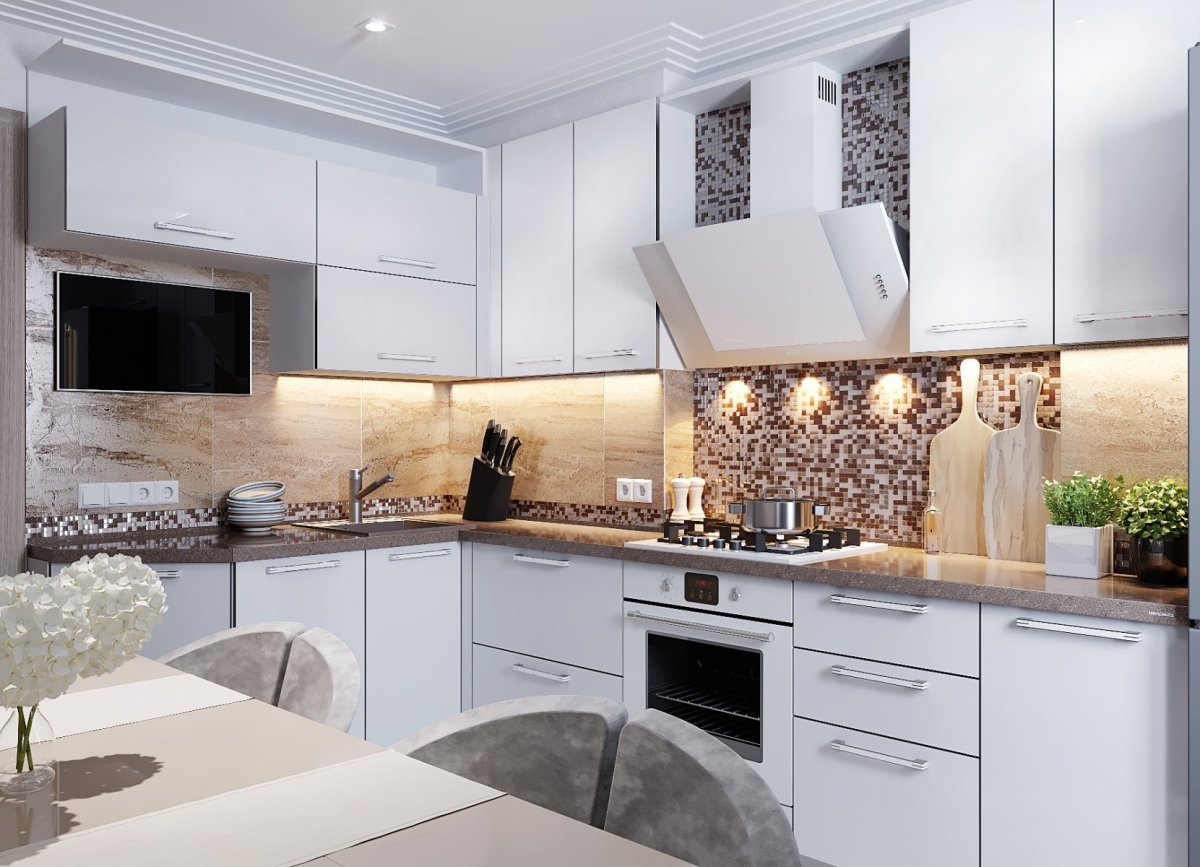 Кухня в светлых тонах