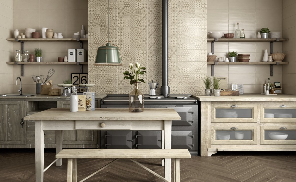 Кухня в стиле лофт под бетон