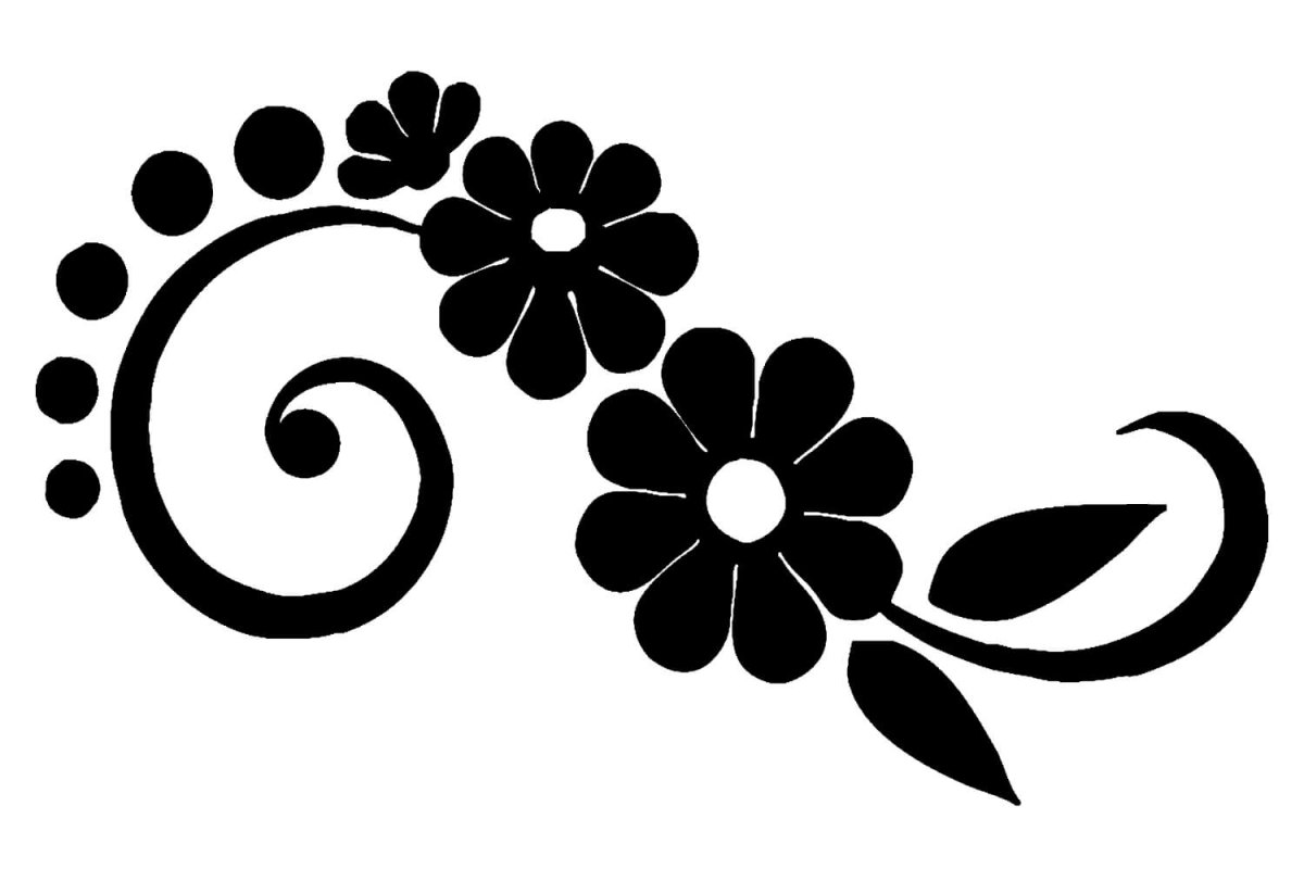 Вытянутый узор трафарет