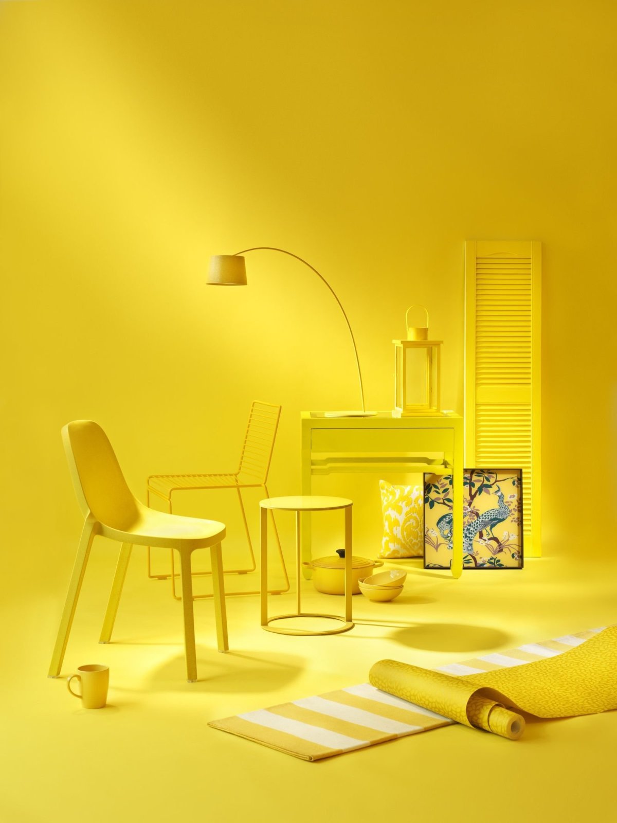 Желтые предметы интерьера