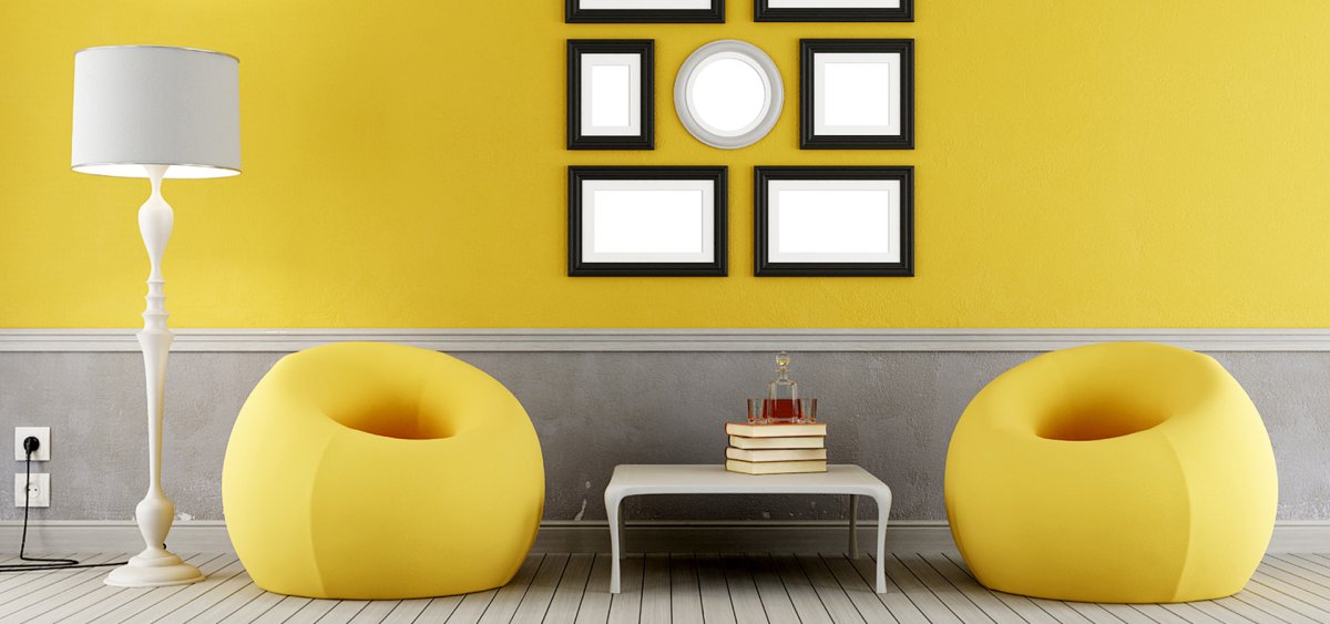 Серо желтые обои