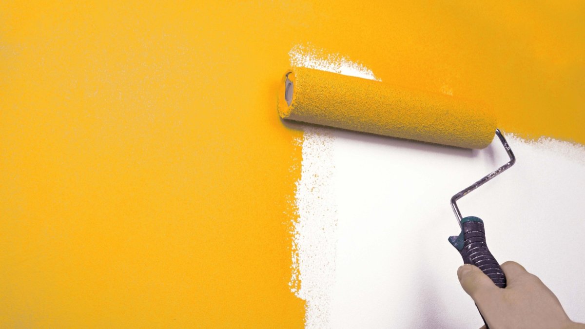 Красивые стены в квартире красками желтый цвет