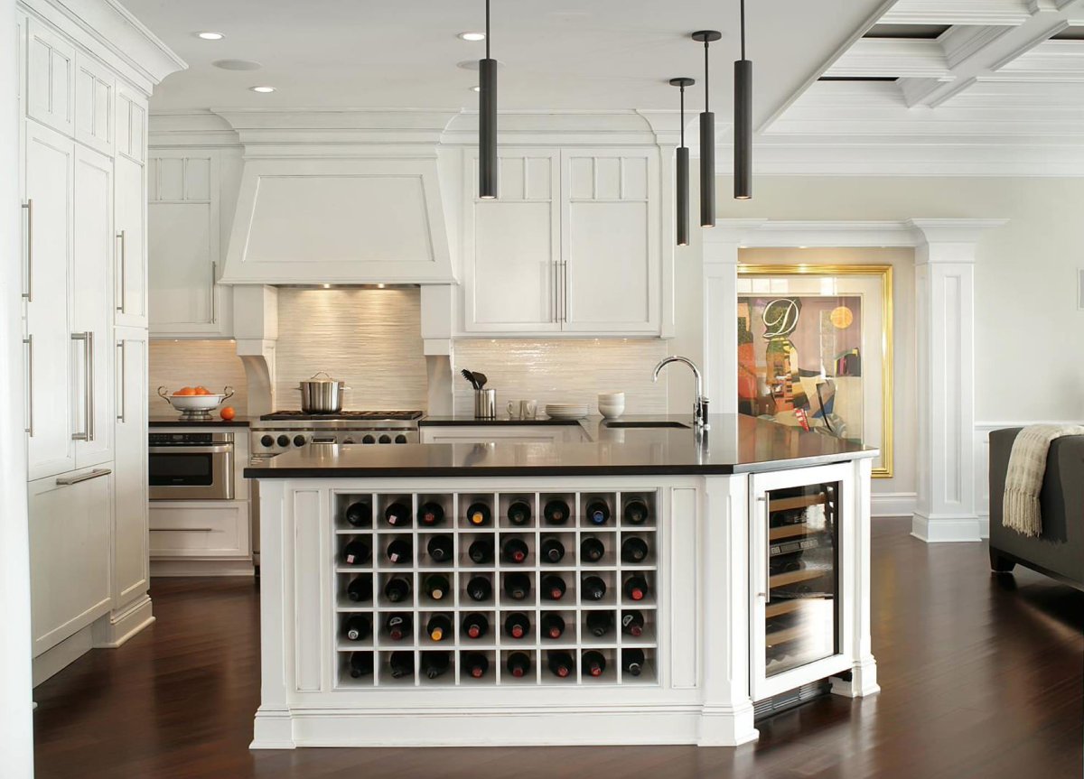 Открытые полочки на кухне