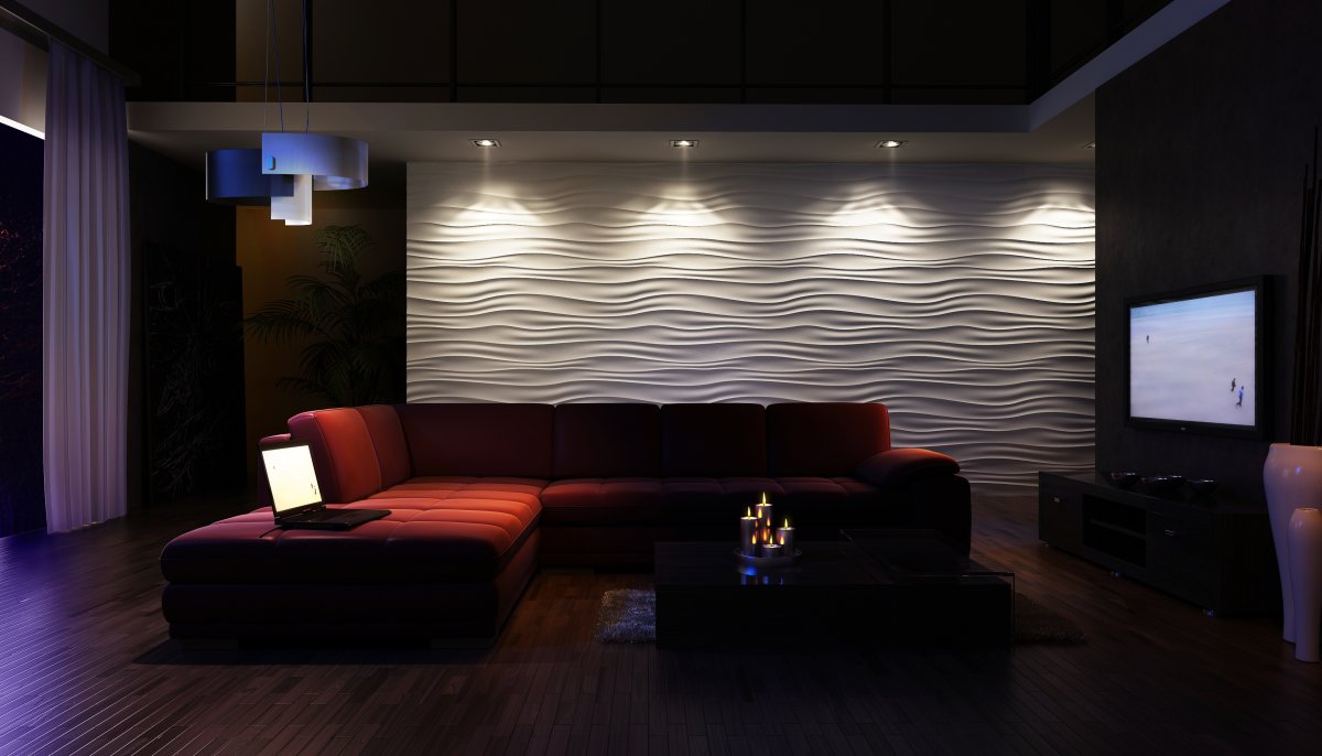 Панели с подсветкой на стену