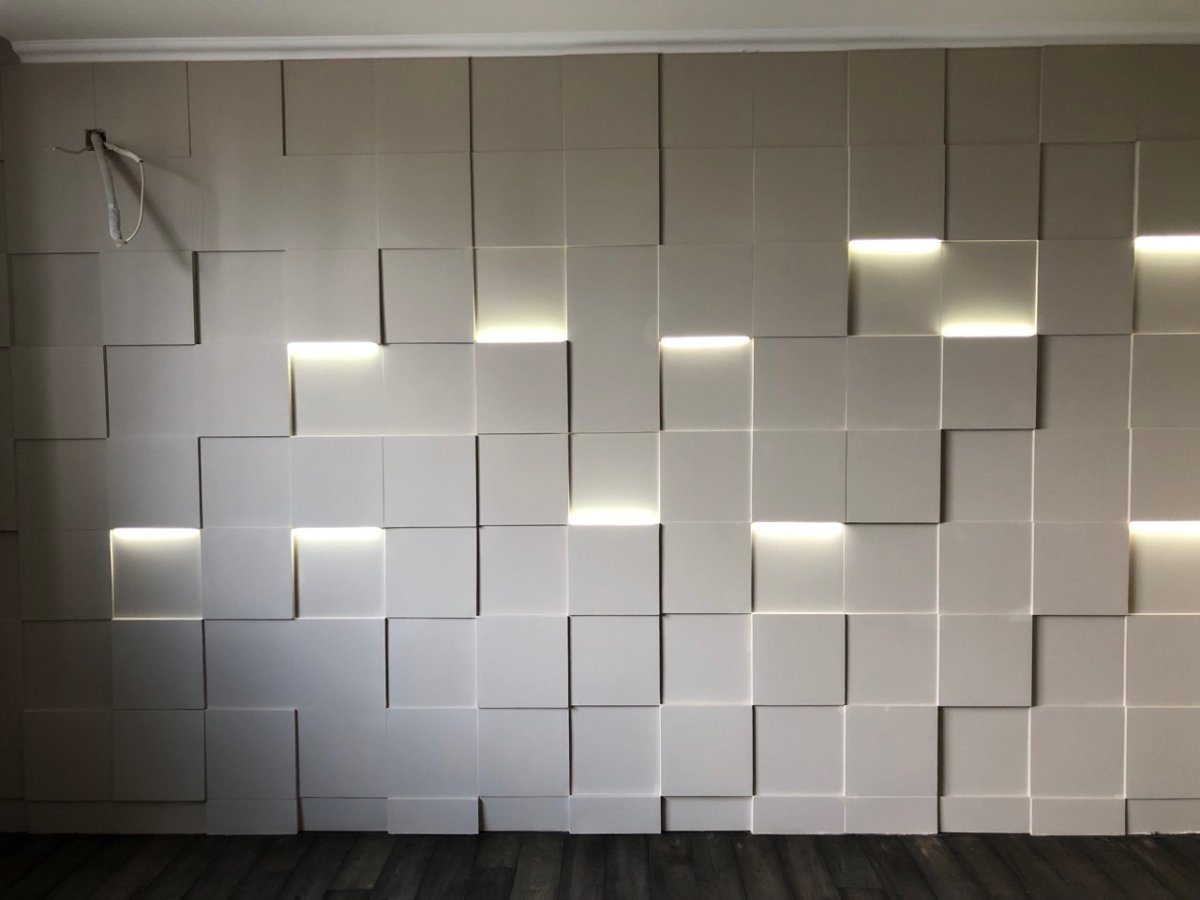 Гипсовые панели 3д квадраты