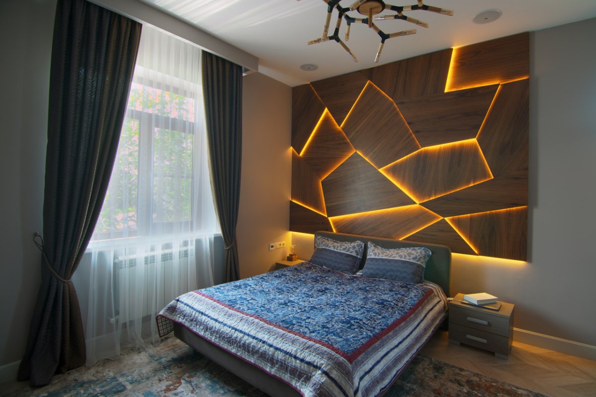 Декоративные панели с подсветкой на стену