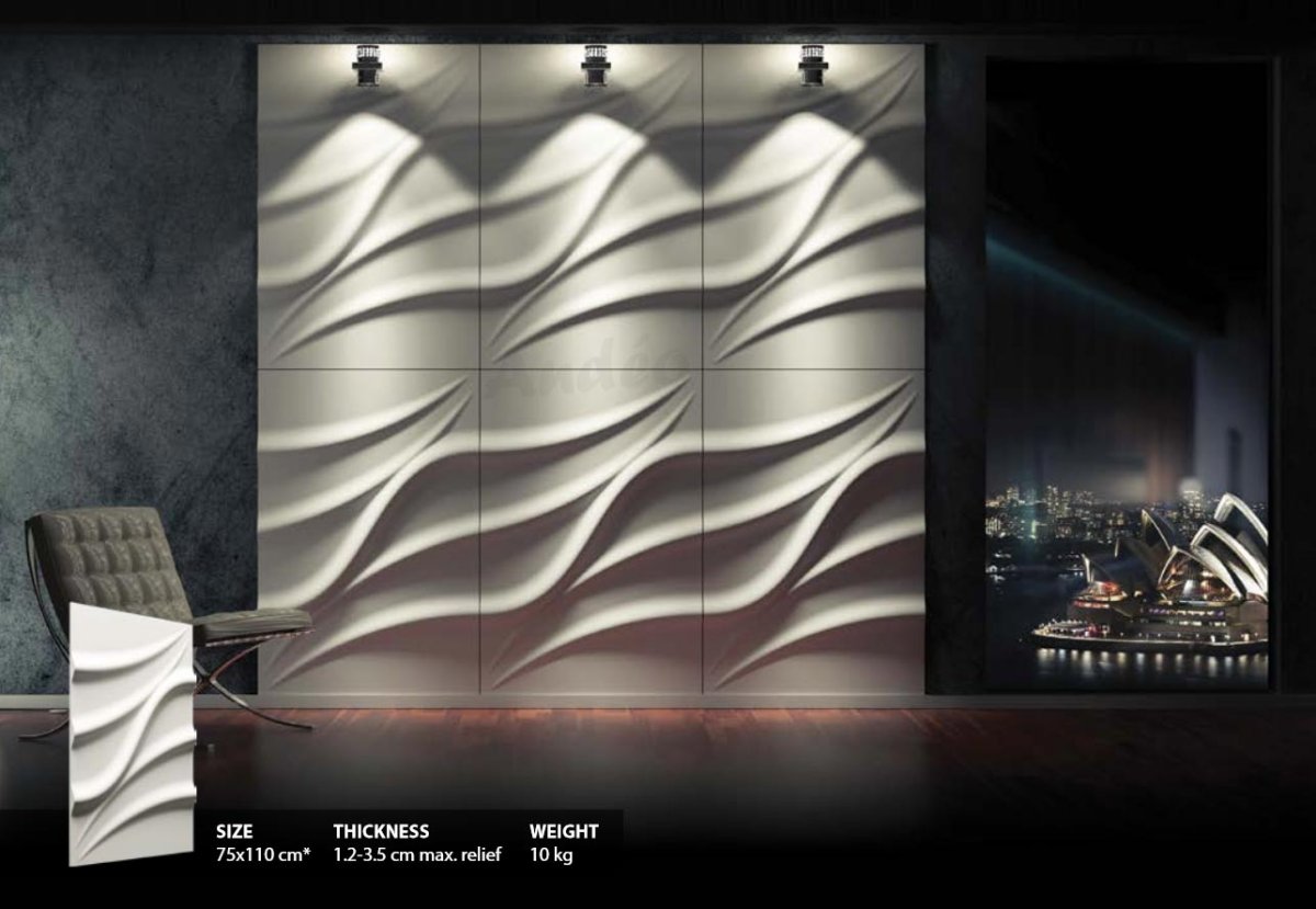 Гипсовые 3д панели Лотос