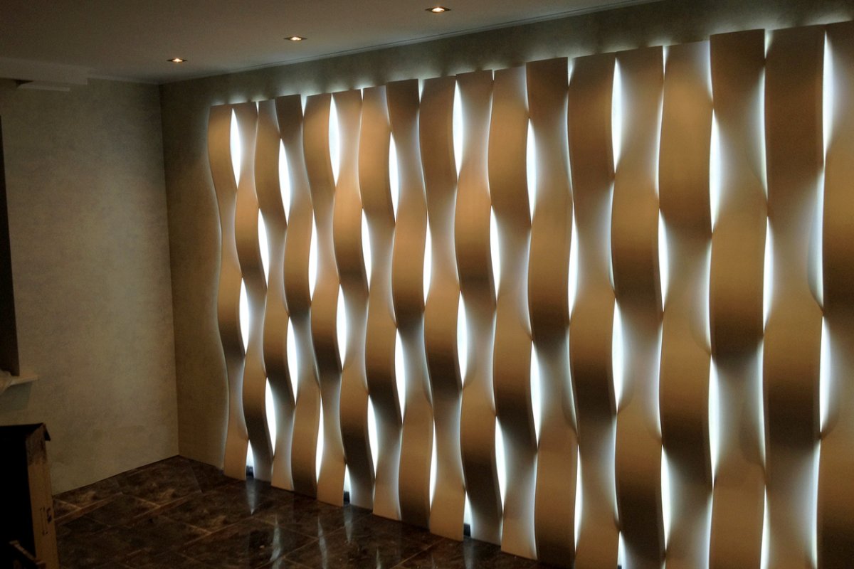 Гипсовые световые 3d панели Lightwave
