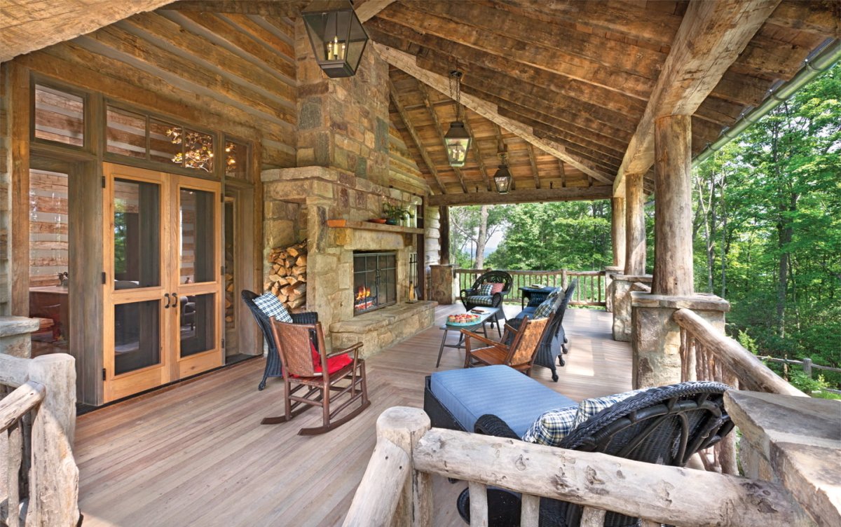 Рустикальный стиль веранда