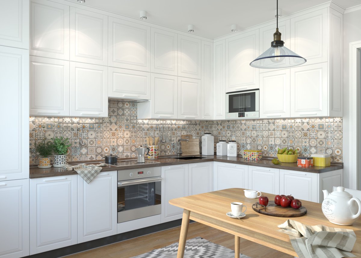 Фартук для белой кухни