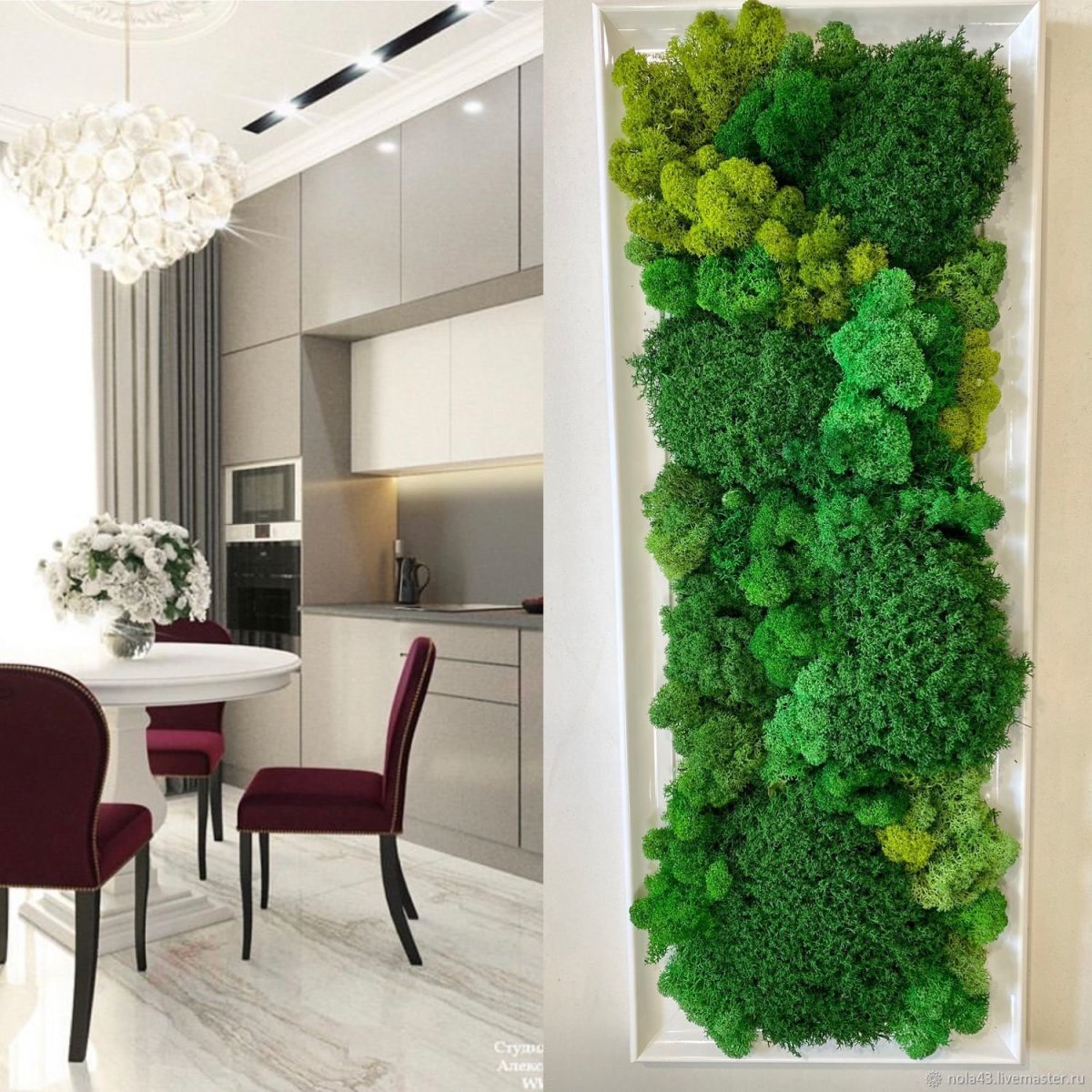 Панно из стабилизированного мха