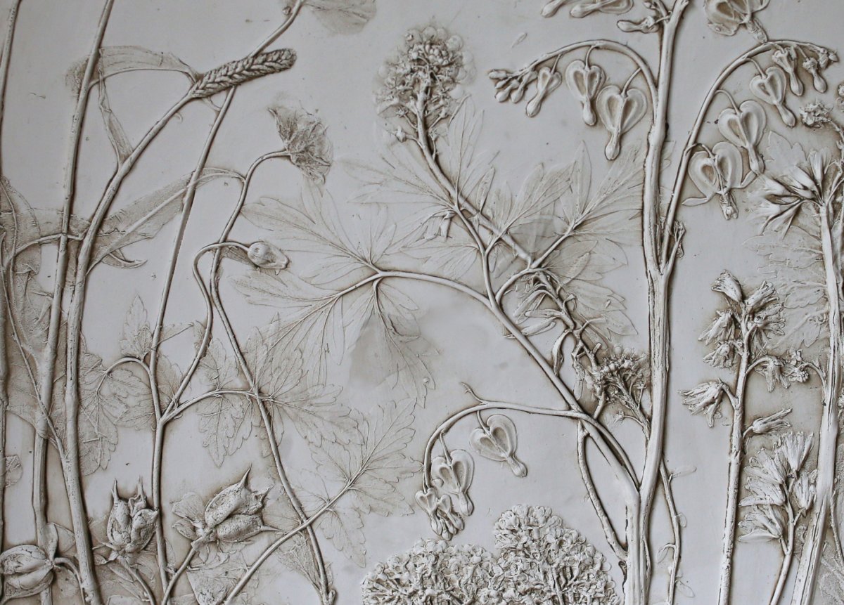 Ботанический барельеф колосья