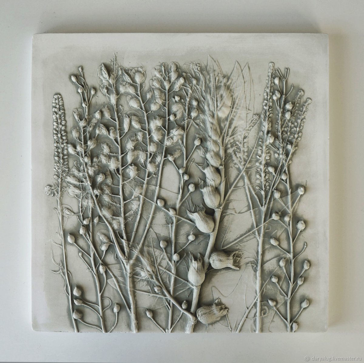 Гипсовая декоративное панно из растений видеоурок