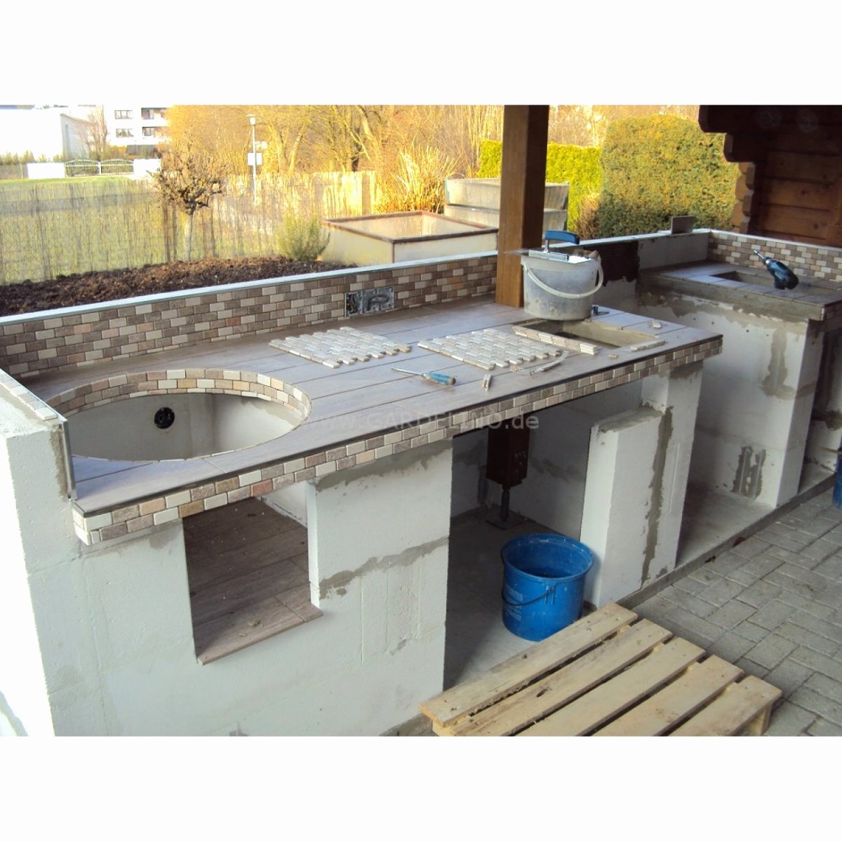 Столешница из белого бетона