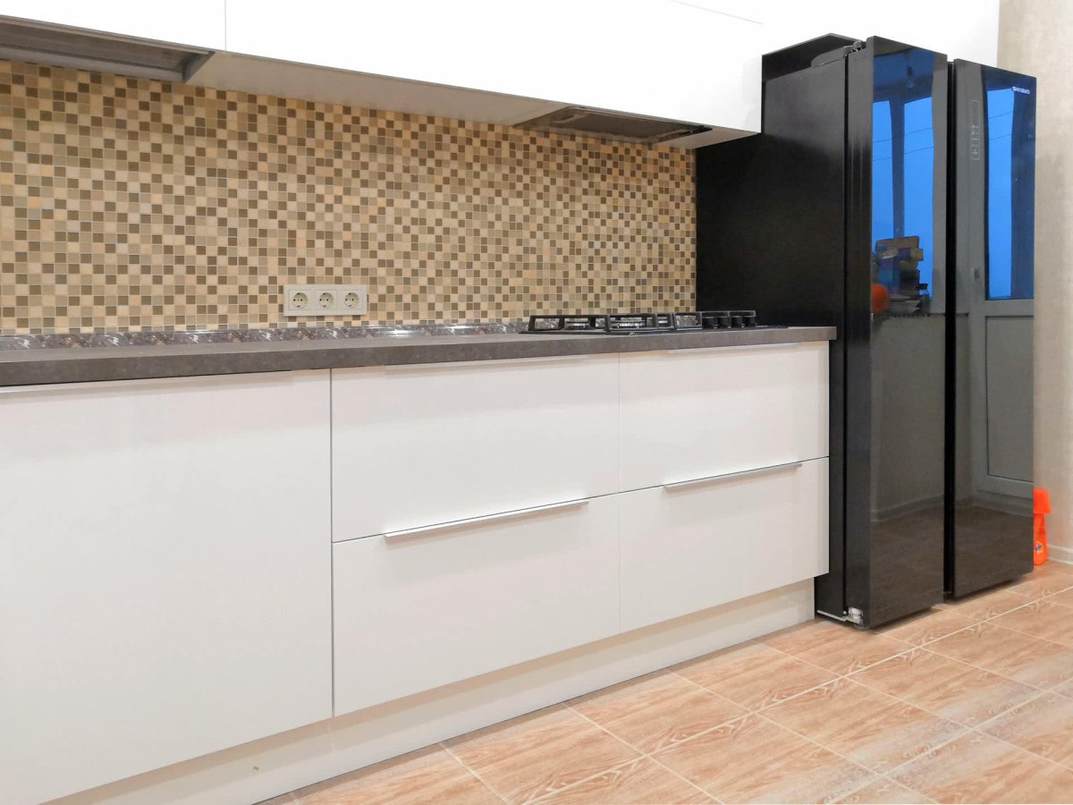 Кухня в стиле Кантри с камнем