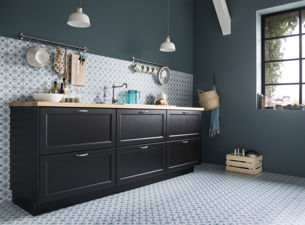 Кухня икеа зеленая Будбин