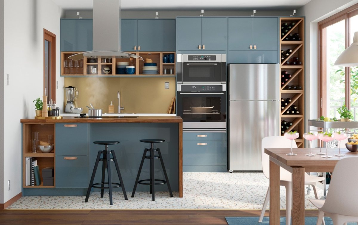 Угловая кухня икеа метод