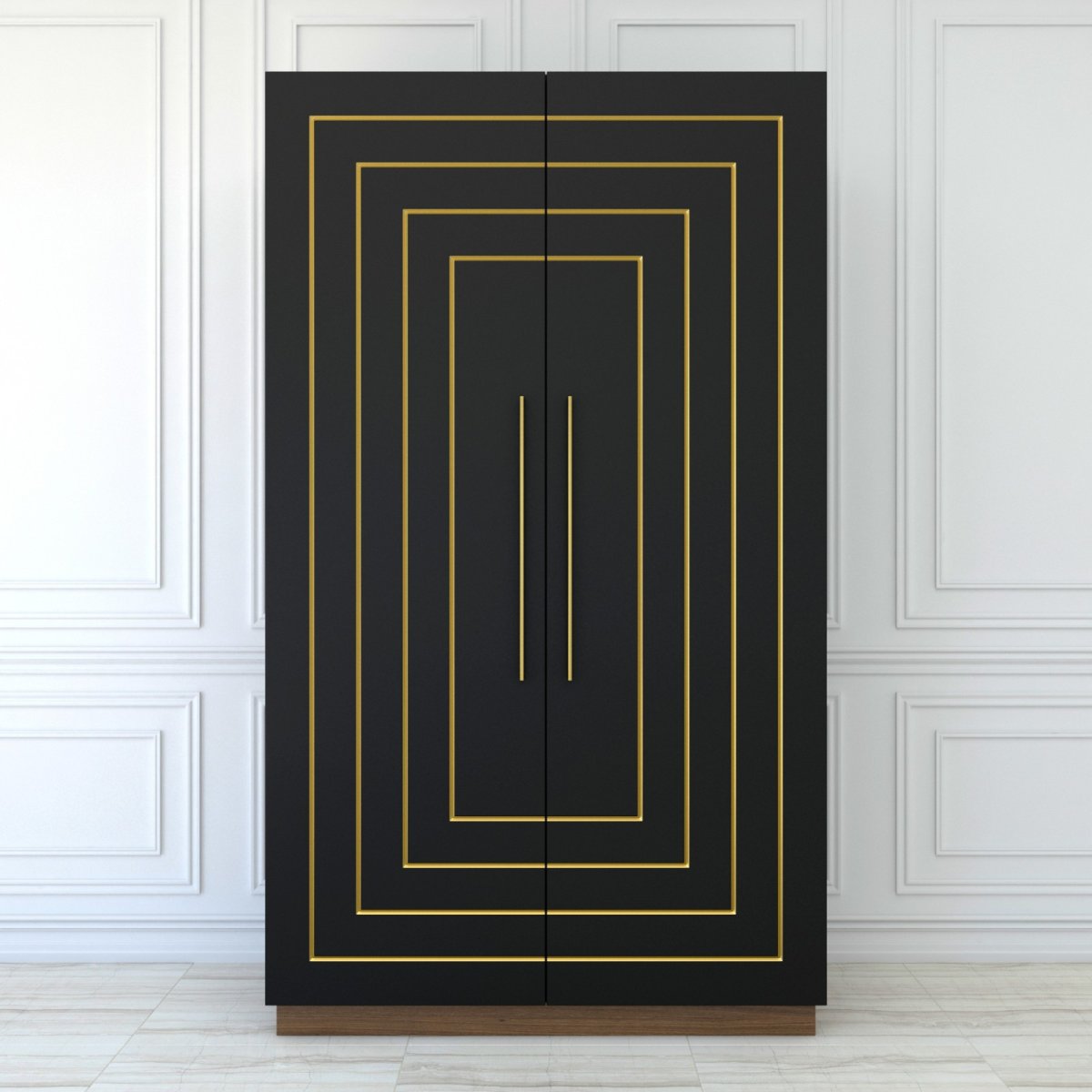 Шкаф с фрезеровкой арт деко