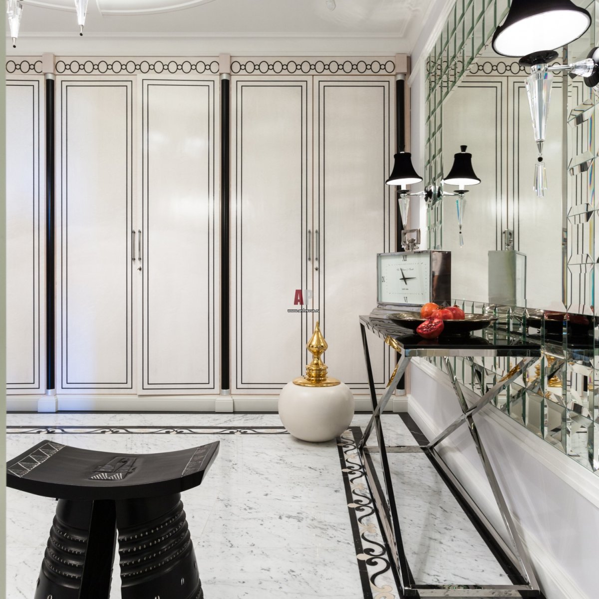 Шкаф ар деко в интерьере