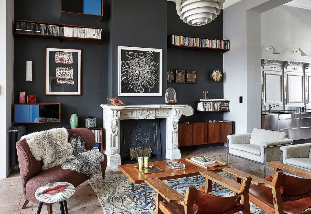 Фьюжен стиль интерьер мидсенчури