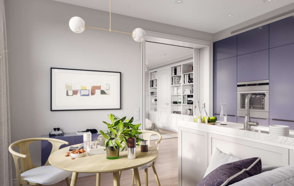 Встроенный телевизор в кухонный