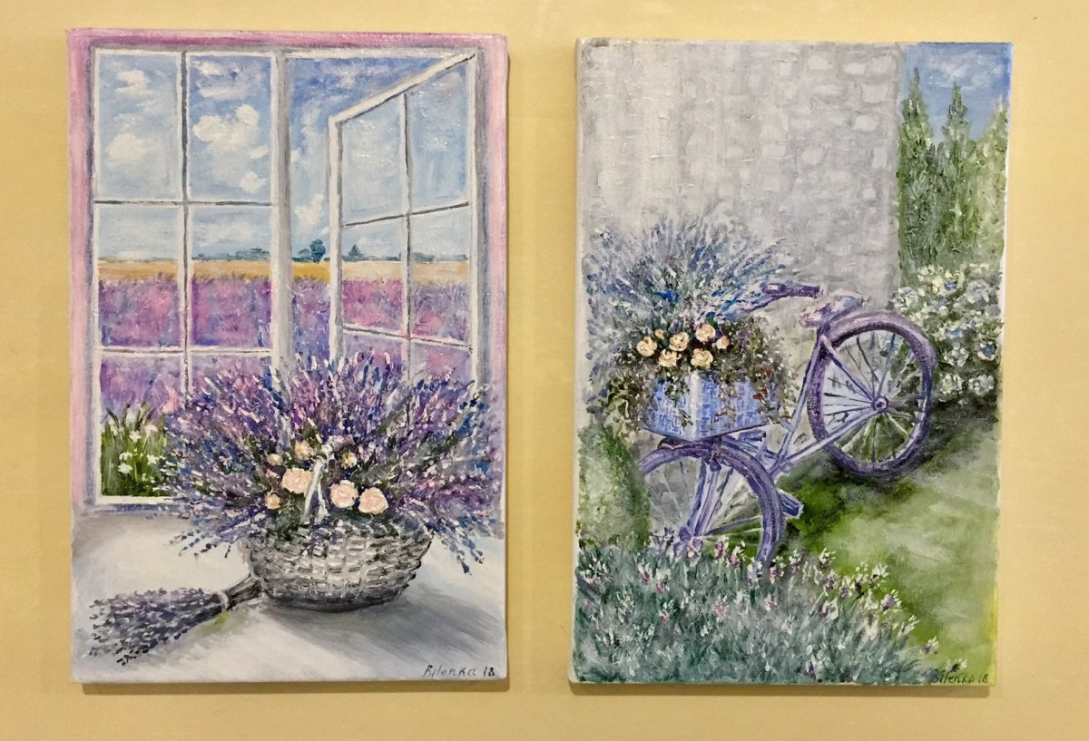 Цветы в раме Прованс