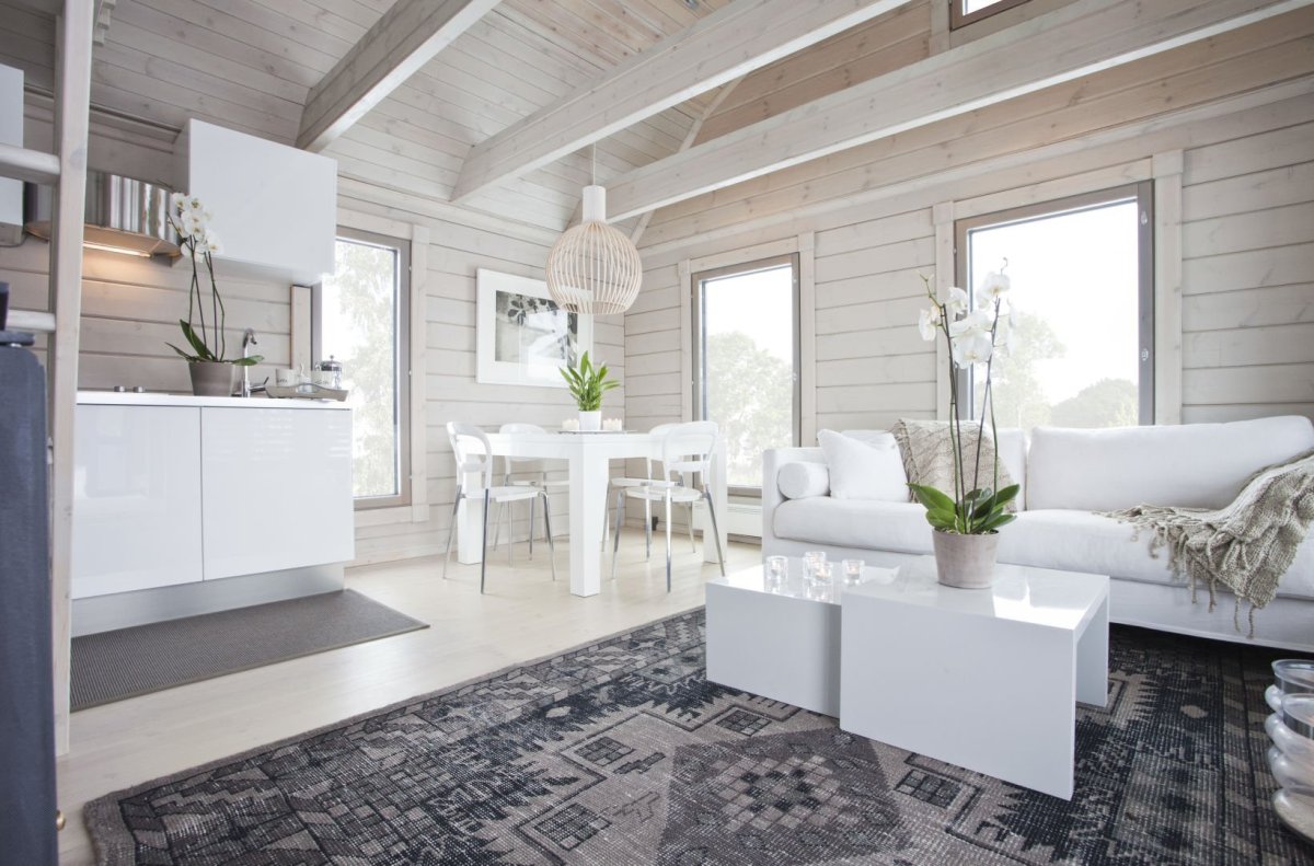 Веранда загородного Скандинавия