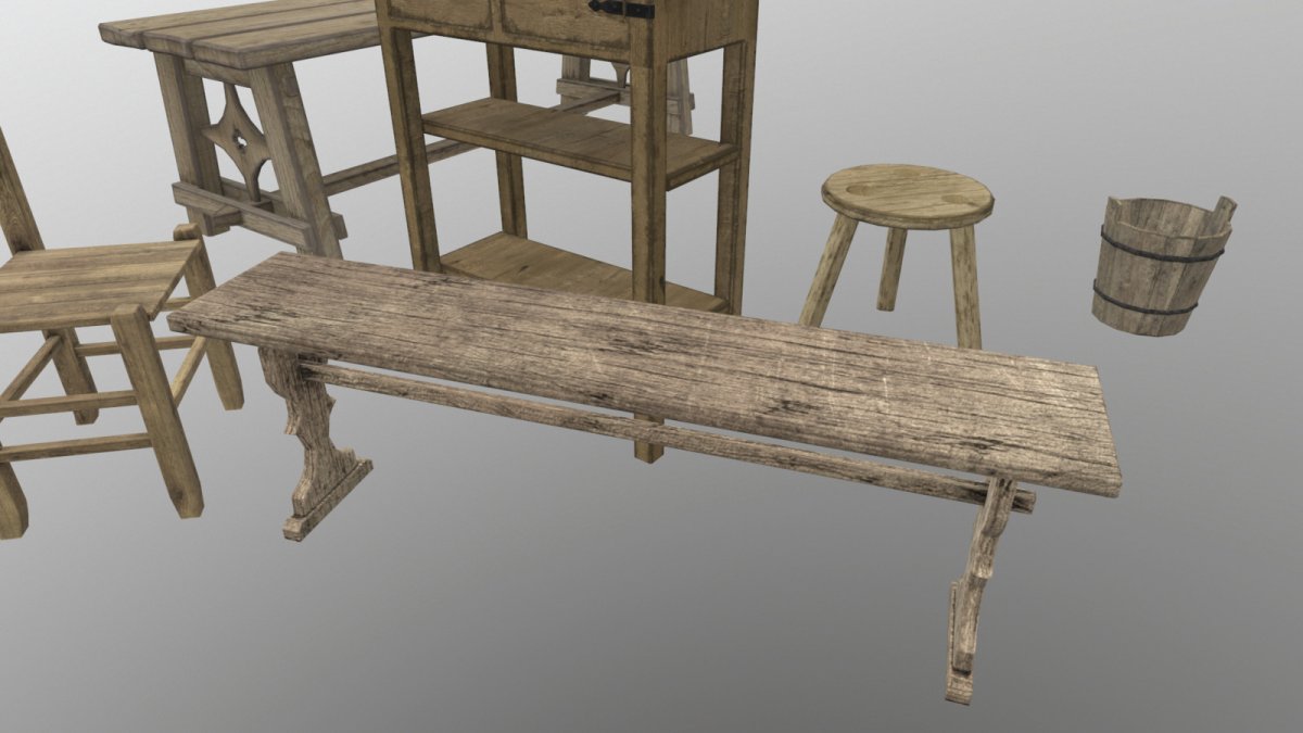 Средневековье мебель крестьянские