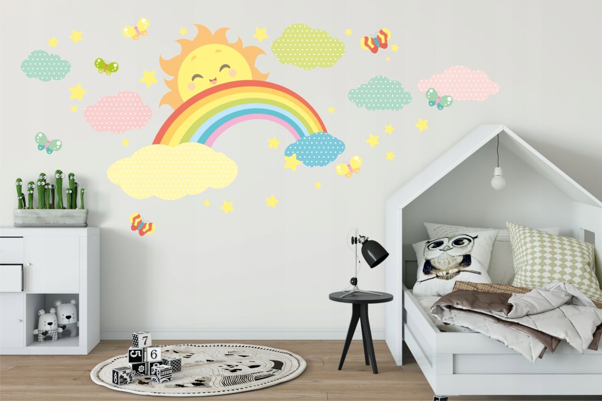 Радуга на стене в детской