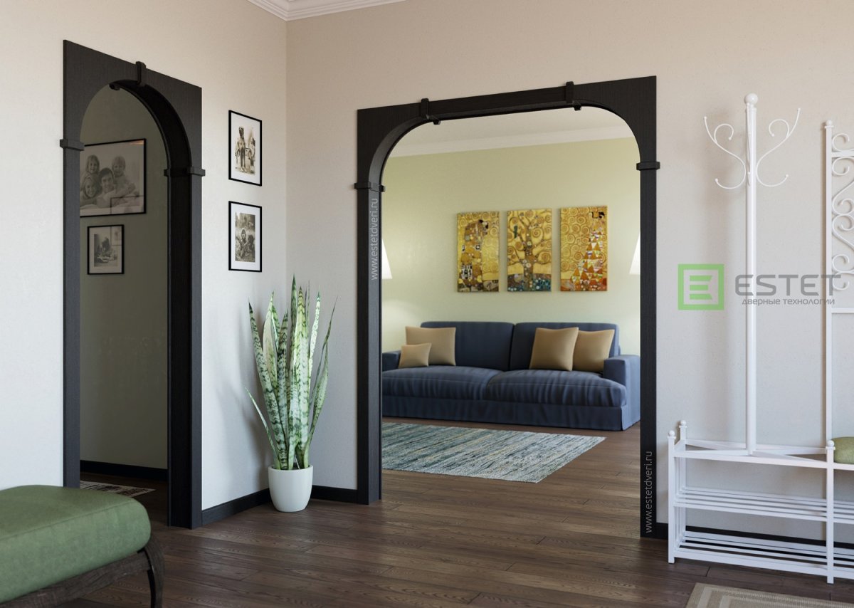 Квадратный арка на русский Прайм в интерьере