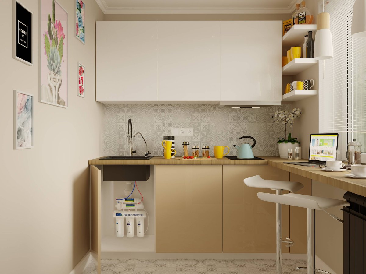 Кухни Леруа Мерлен с столешницей Нэнси