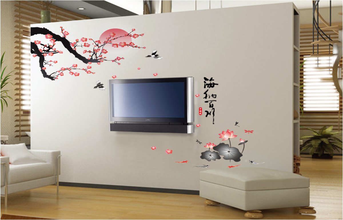 Дерево Сакуры на стене