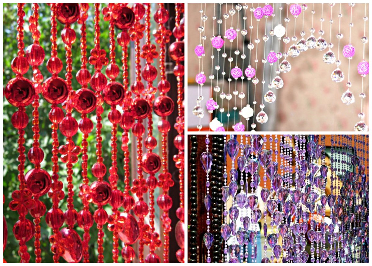 Бамбуковые шторы на дверь с рисунком