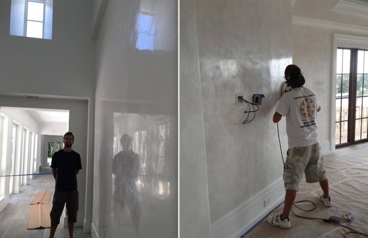 Глянцевая штукатурка для стен