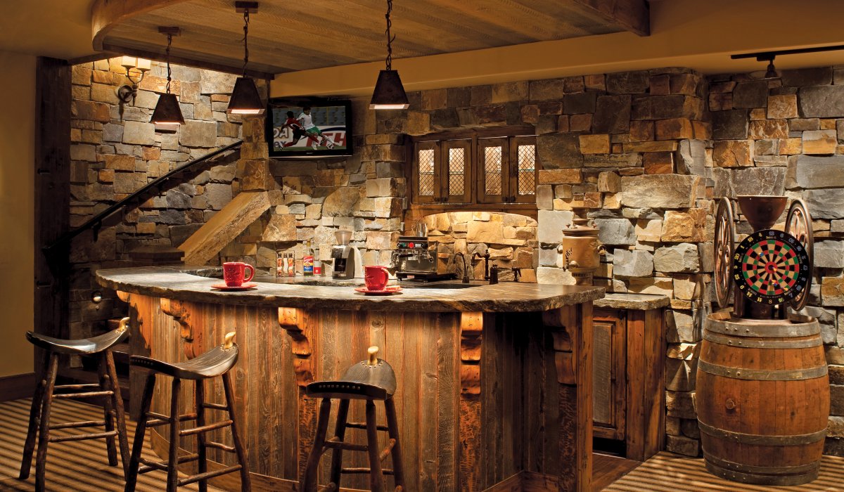 Кухня в стиле американского паба