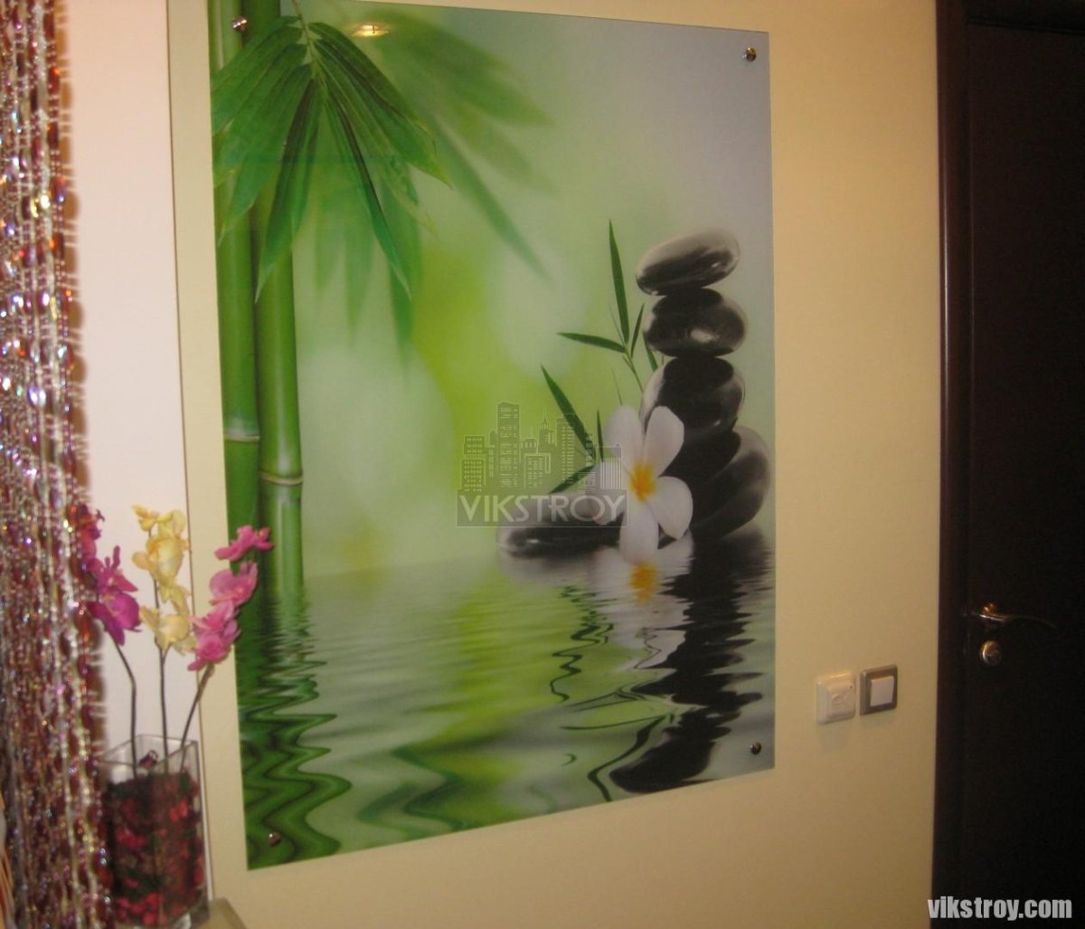 Стеклянное панно с фотопечатью